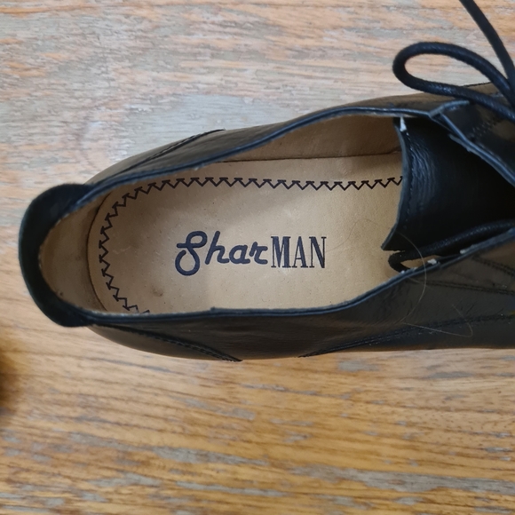 Classic black leather lace-up business office shoes size 38 - Picture 8 of 9